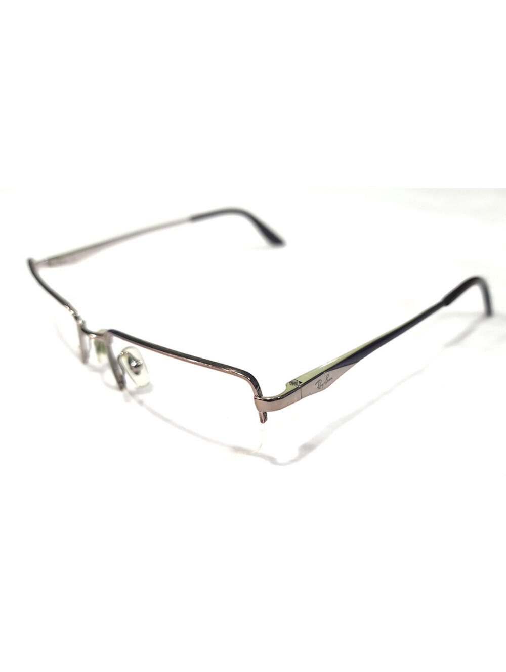 Ray Ban RB6154 2531 Gunmetal Half Rim Rectangle Eyeglasses 54-17 140